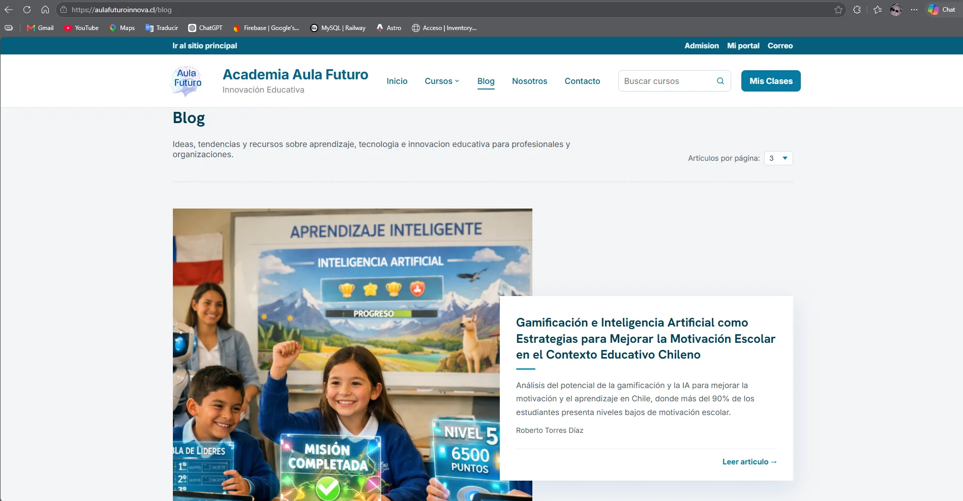 Vista 2 del proyecto Aula Futuro Innova