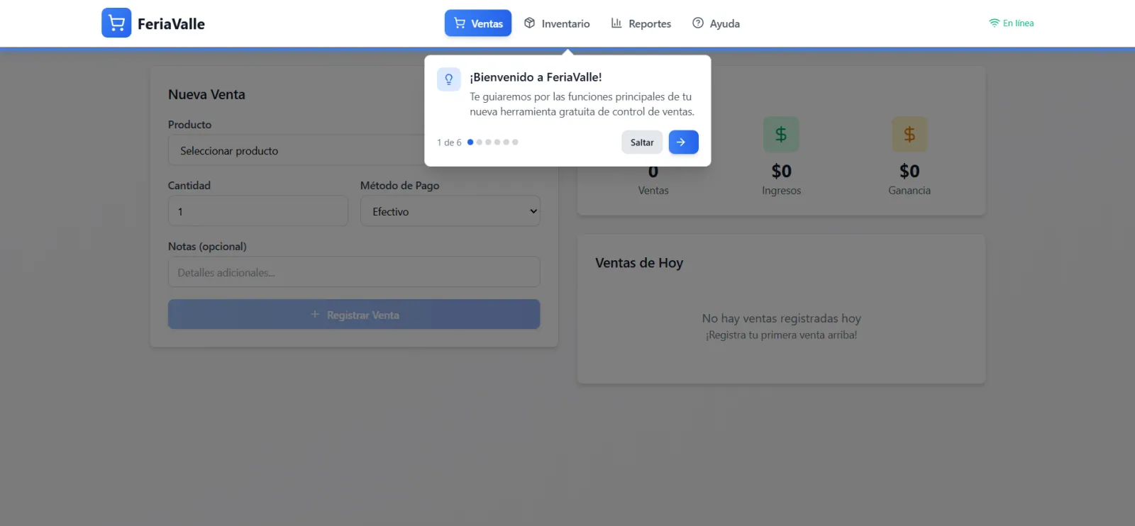 Vista del proyecto FeriaValle
