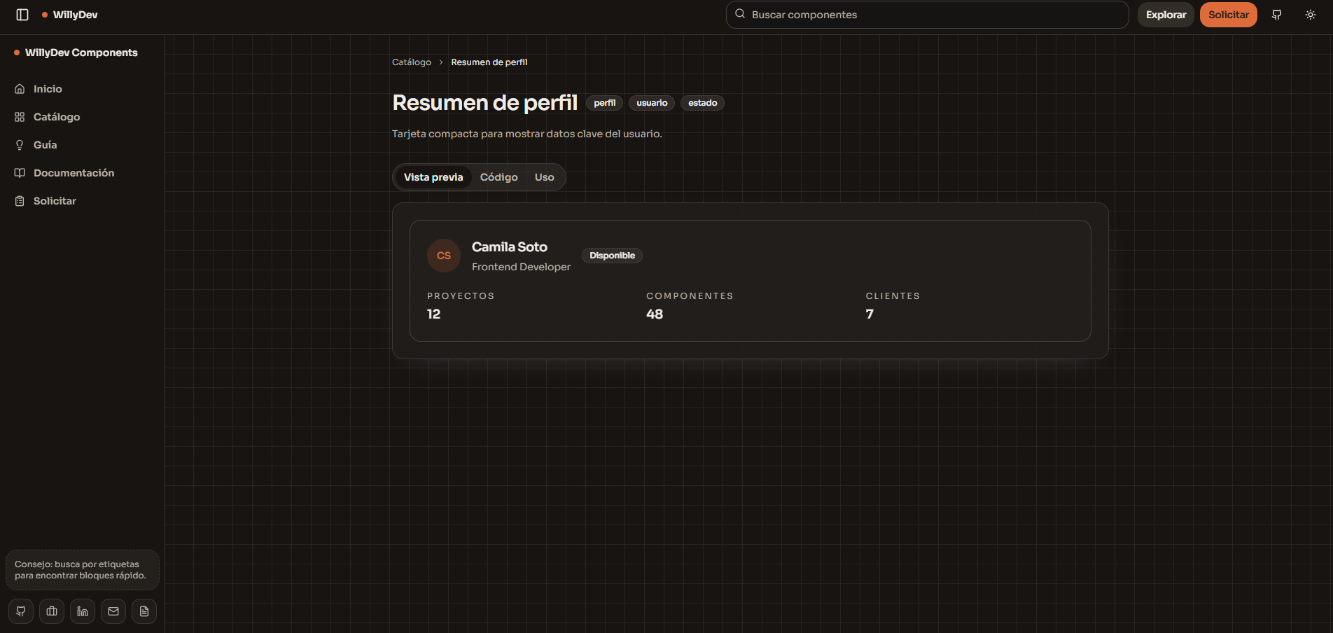 Vista 3 del proyecto WillyDev Components